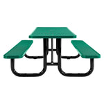 Global Industrial 8' Rectangular Picnic Table, Expanded Metal, Green (277153GN)