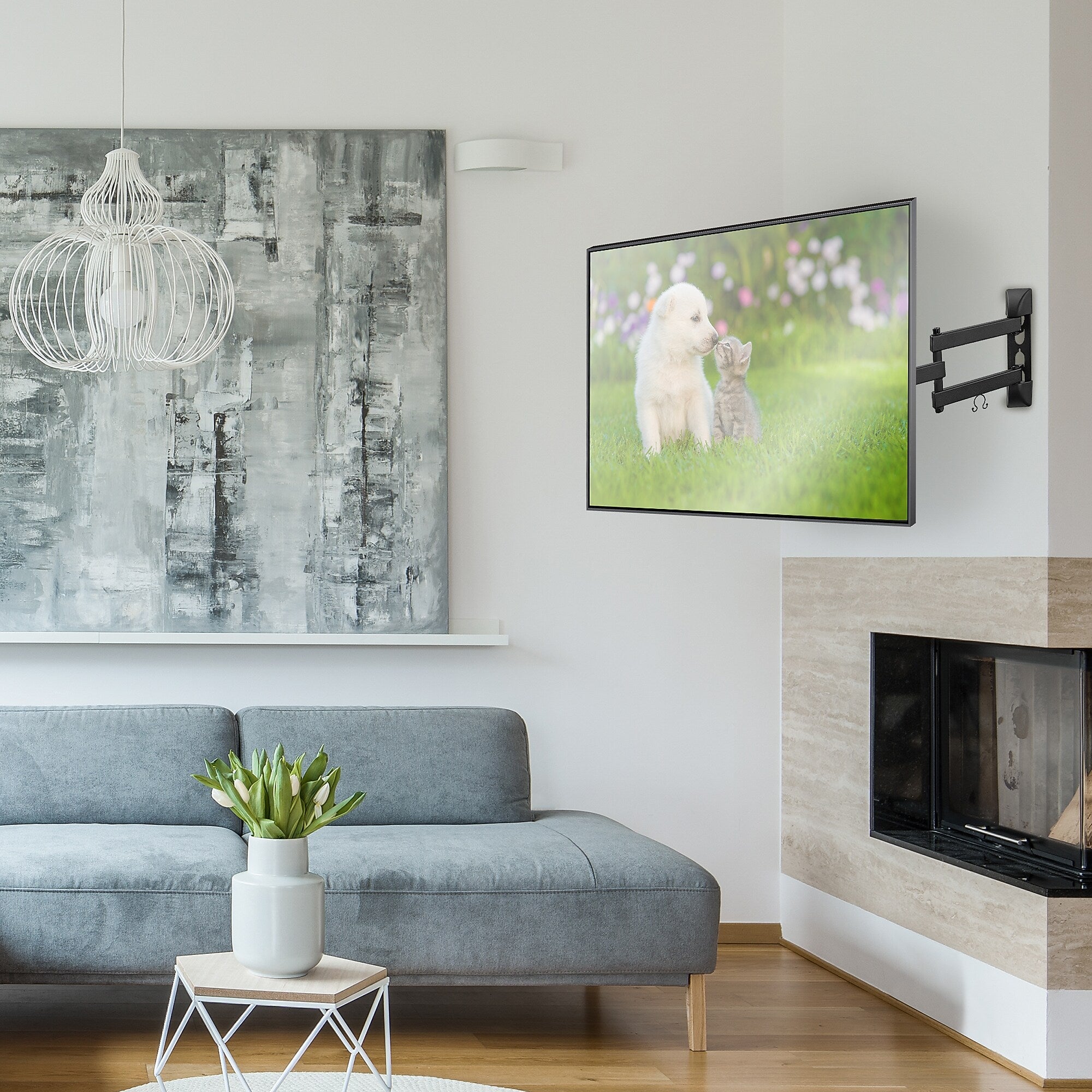 Mount-It! Full Motion Flat Screen TV and Monitors Wall Mount Bracket for 23" to 55" VESA Mount Screens (MI-4110)