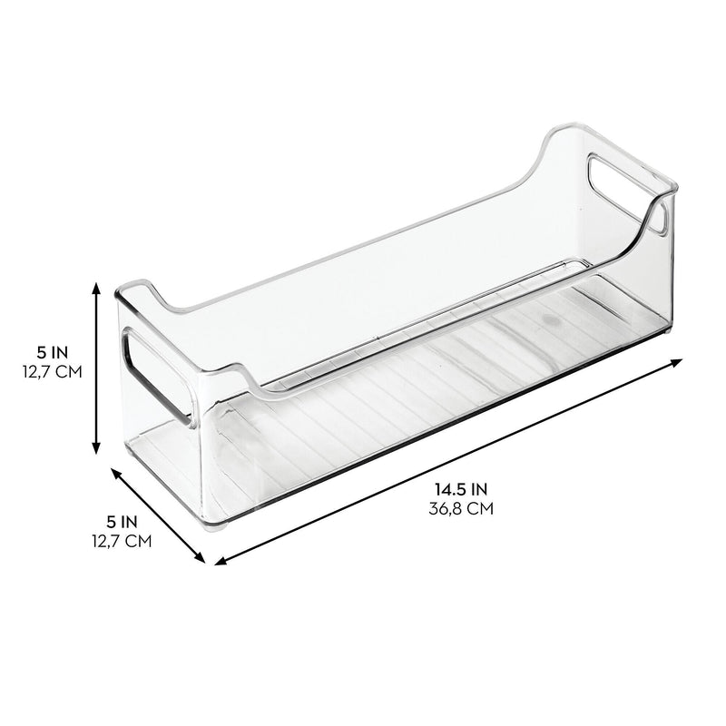 iDESIGN Medium Stackable Plastic Storage Bin, Clear (73430)