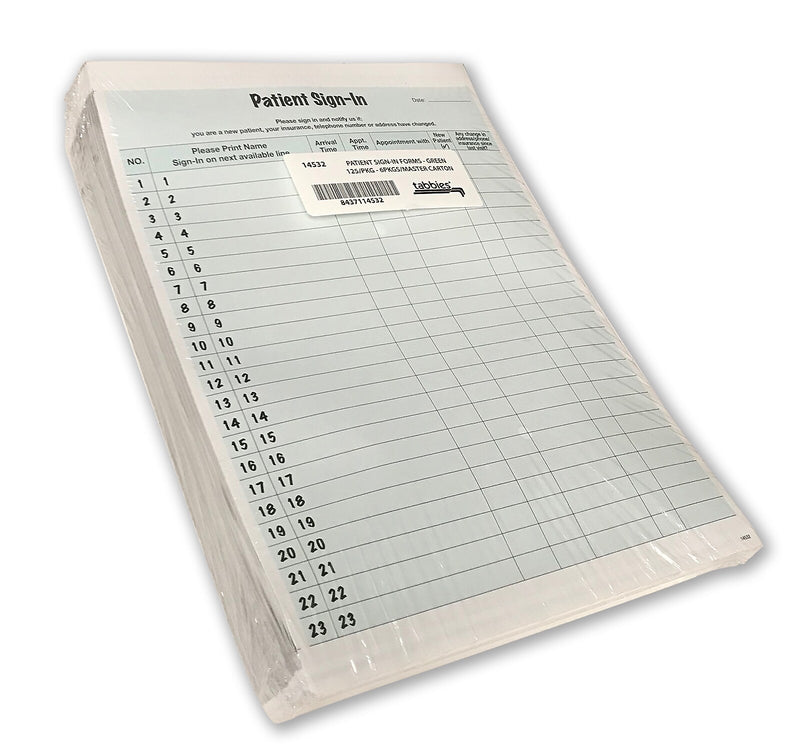 Tabbies Patient Sign-In Sheets, 3-Part, 125/Pack (TAB14532)