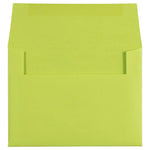 JAM Paper A6 Booklet Envelope 4 3/4" x 6 1/2", Ultra Lime Green, 100/Pack (52610d)
