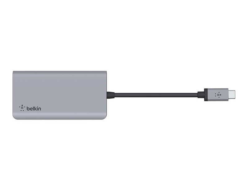 Belkin USB-C to Multiport Video Adapter, Black/Gray (AVC006BTSGY)