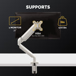 Fellowes Platinum Series Adjustable Monitor Arm, Up to 40" Monitor, Silver (8056401)