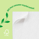 Perk™ Eco Recycled Lunch Napkin, 1-ply, White, 400 Napkins/Pack (CW20179)