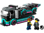 LEGO City Race Car and Car Carrier Truck, 328 Pieces (60406)