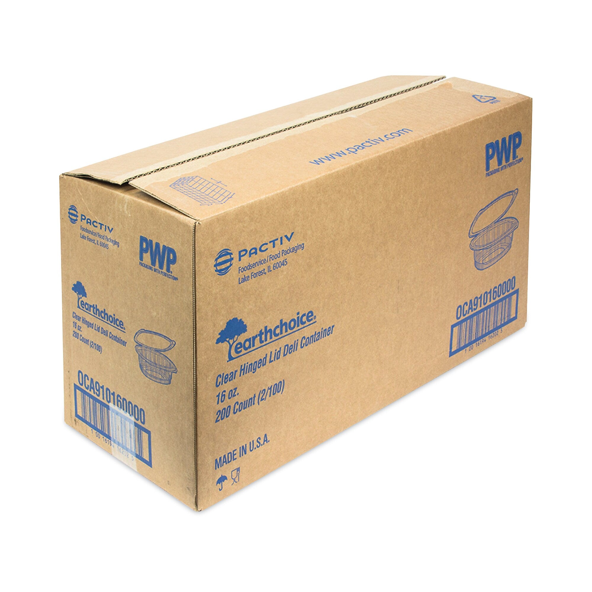 CONTAINER,HINGED LID,CLR