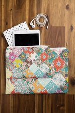 DENY Designs Sarilmak Patchwork 8.5" Polyester Travel Pouch, Water Resistant, Multicolored (79053-WPOFSM)