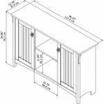 Bush Furniture Salinas Accent Storage Cabinet with Doors, Cape Cod Gray (SAS147CG-03)