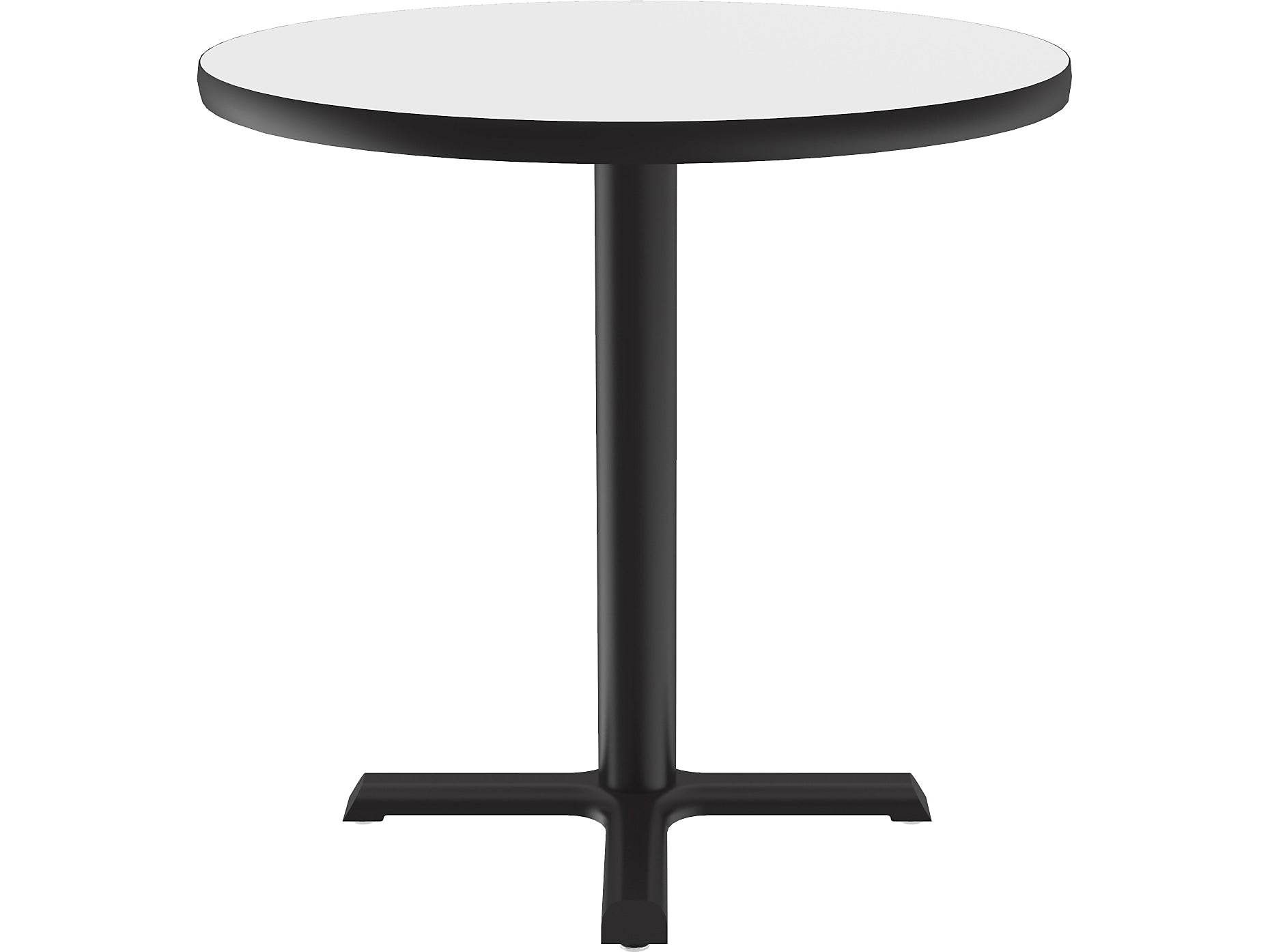 Correll 30" Round Dry-Erase Markerboard Cafe Table, Frosty White/Black (BXT30DER-80)
