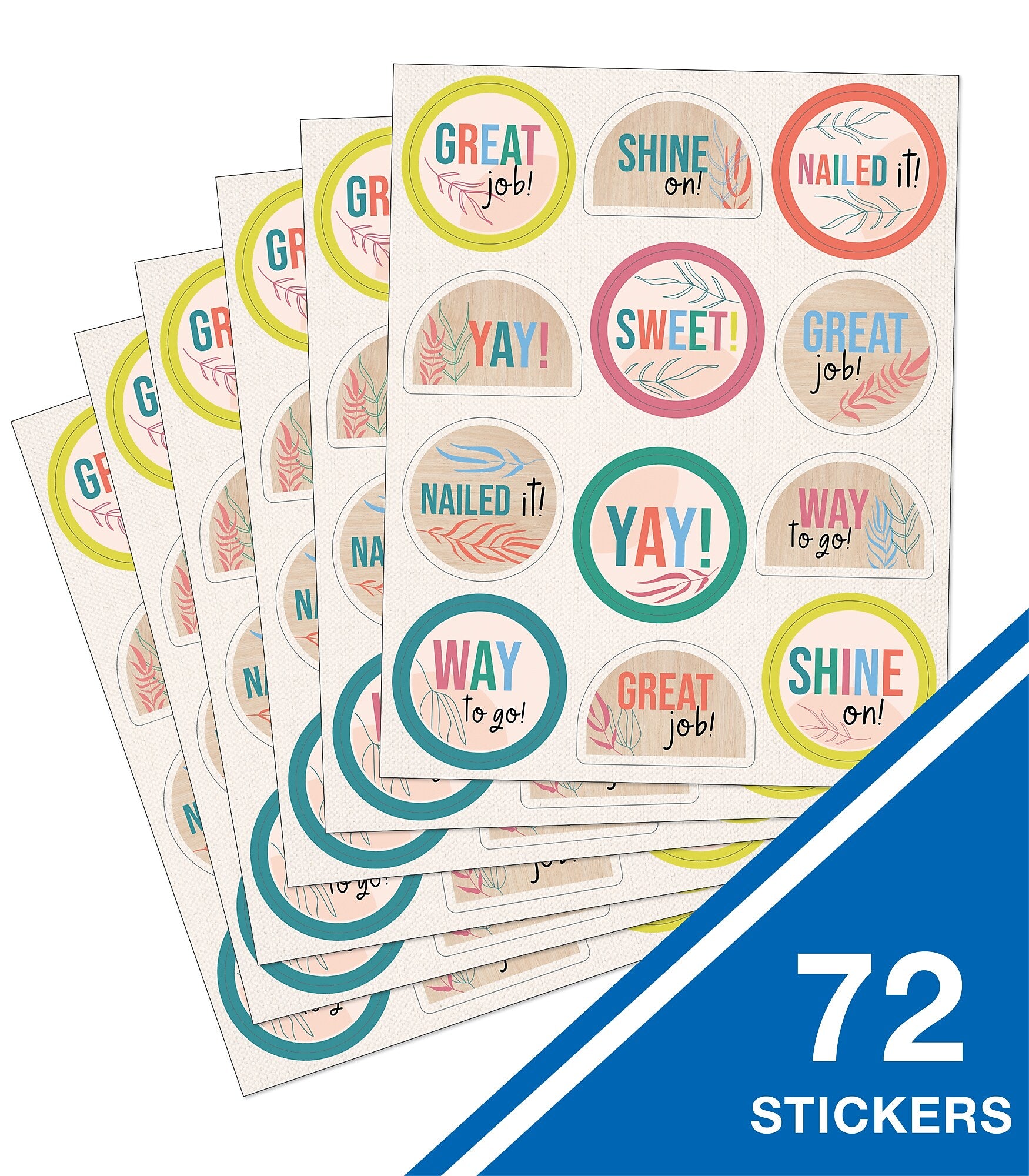 Carson Dellosa Education True to You Motivational Stickers, Multicolored, 72/pack (168330)