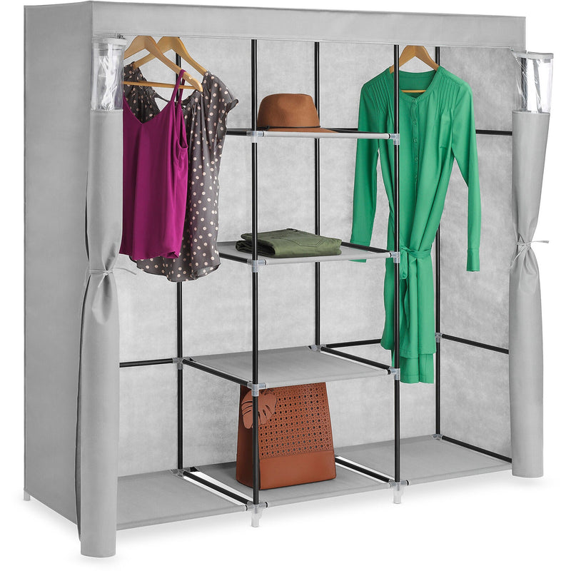 Whitmor 61.02" x 61.02" Portable Closet, Gray (6262-11750-SIOC)