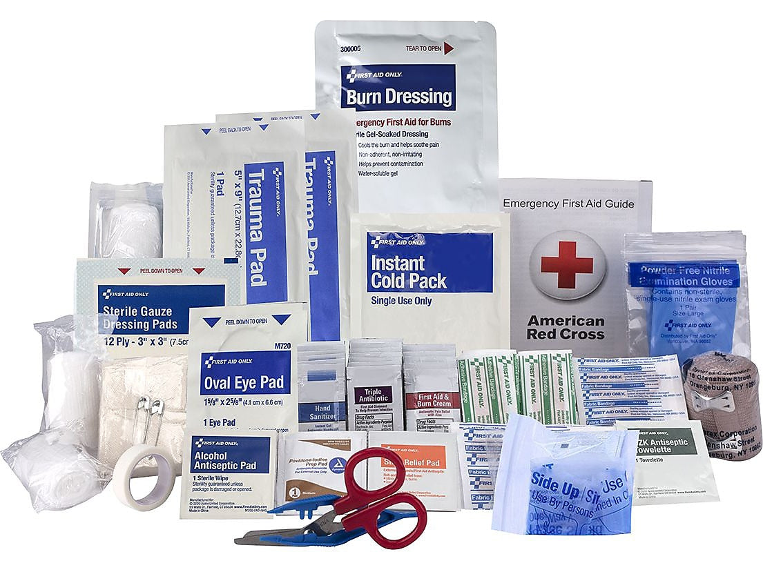 First Aid Only First Aid Kit Refill, ANSI 2021 Class A, 50 People, 184 Pieces (91360)