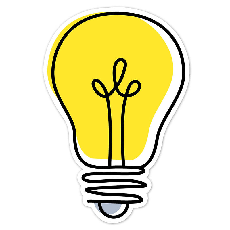 Creative Teaching Press Core Décor Doodle Lightbulb Designer Cut-Outs, 36/Pack, 3 Packs/Bundle (CTP10591-3)