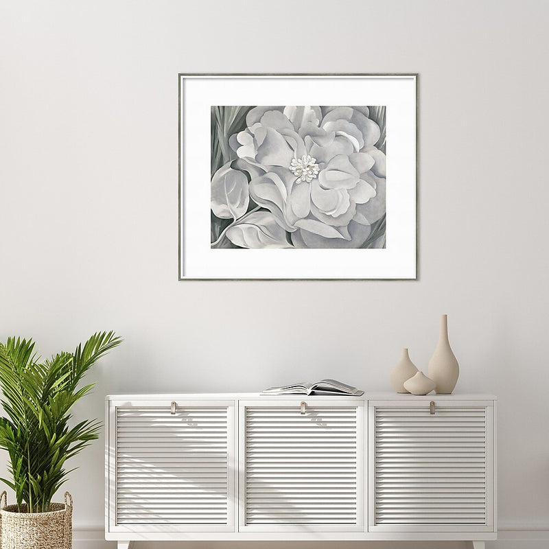 Amanti Art The White Calico Flower 1931 by Georgia O'Keeffe Wood Framed Wall Art Print, 41" x 36" (A42675530275)