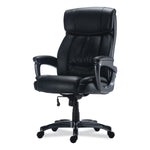 Alera Egino Series Fixed Arm Leather Swivel Computer and Desk Chair, Black (ALEEG44B19)