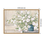 Amanti Art White Bouquet by Julia Purinton Framed Canvas Wall Art Print, 33" x 23" (A42675526803)
