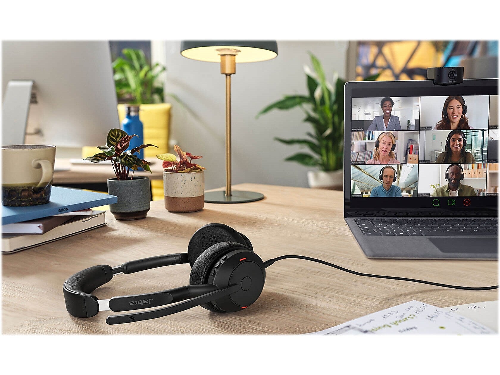 jabra Evolve2 50 Active Noise Canceling Bluetooth Stereo Computer Headset, USB-A, MS Certified (25089-999-999)