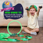 JITTERYGIT Dino Wild Race Track Site Toy Set, 177 Pieces/Pack (DINO-TRACK-GID-JOURNEY-SET - GREEN)