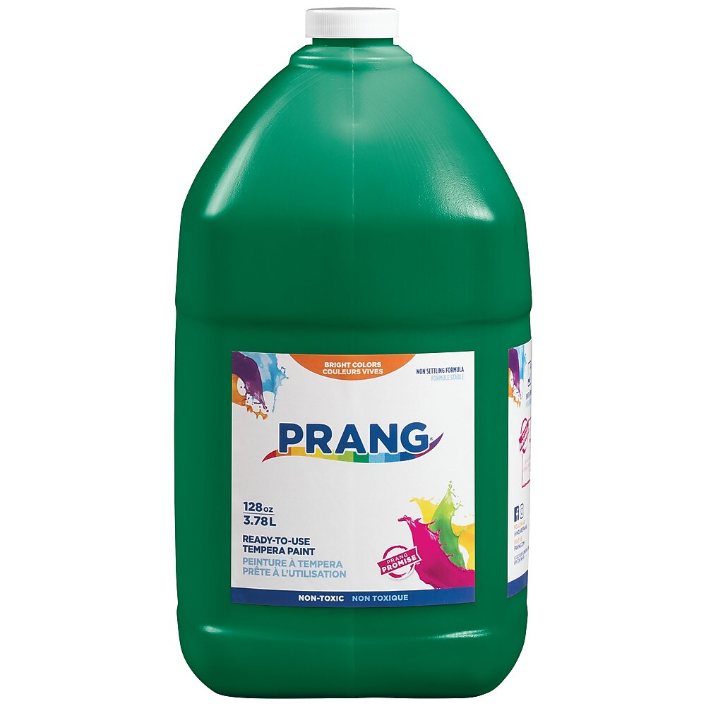 Prang Ready-to-Use Washable Tempera Paint, Green, 128 oz. (22804)