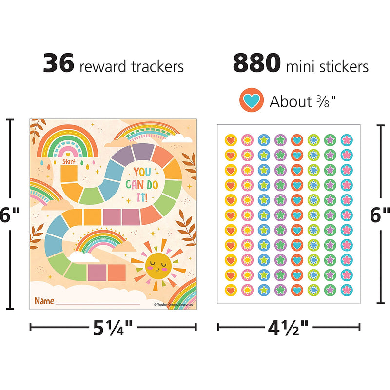 Teacher Created Resources Super Star Reward Trackers with Stickers, 5.25" x 6", Multicolored, 3 Packs/Bundle (TCR6868-3)