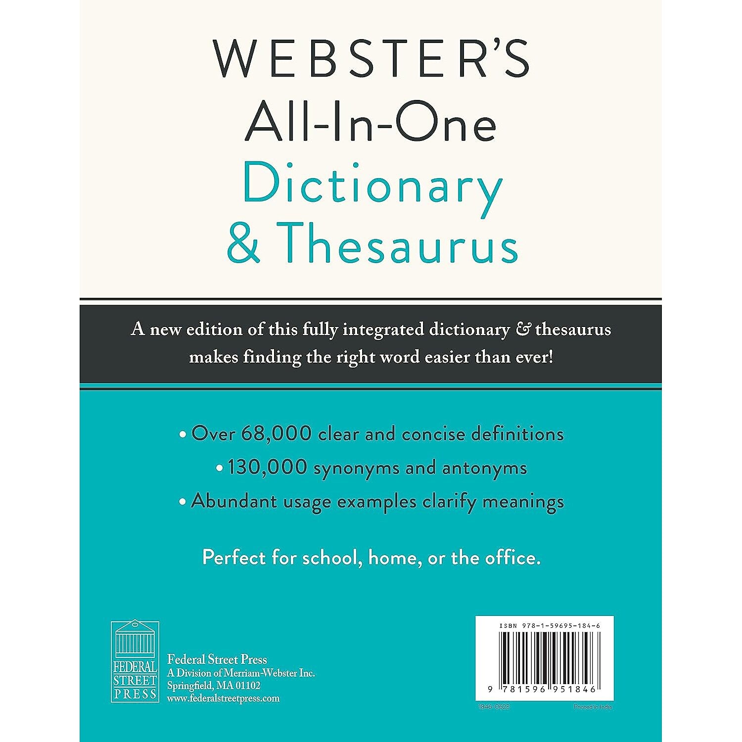 Federal Street Press Webster's All-in-One Dictionary & Thesaurus, Third Edition (FSP9781596951846)