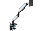 Mount-It! Adjustable Monitor Arm, Up to 49" Monitor, Grayish White/Matte Black (MI-4881)