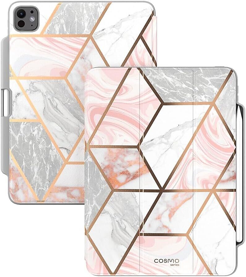 i-Blason Cosmo Plastic 13" Fashion Case for iPad Pro 7th Generation, Marble