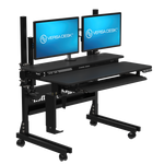 VersaDesk Foundry Bench 48"W Electric Rectangular Adjustable Standing Desk, Black (FB4830-BB-APP)