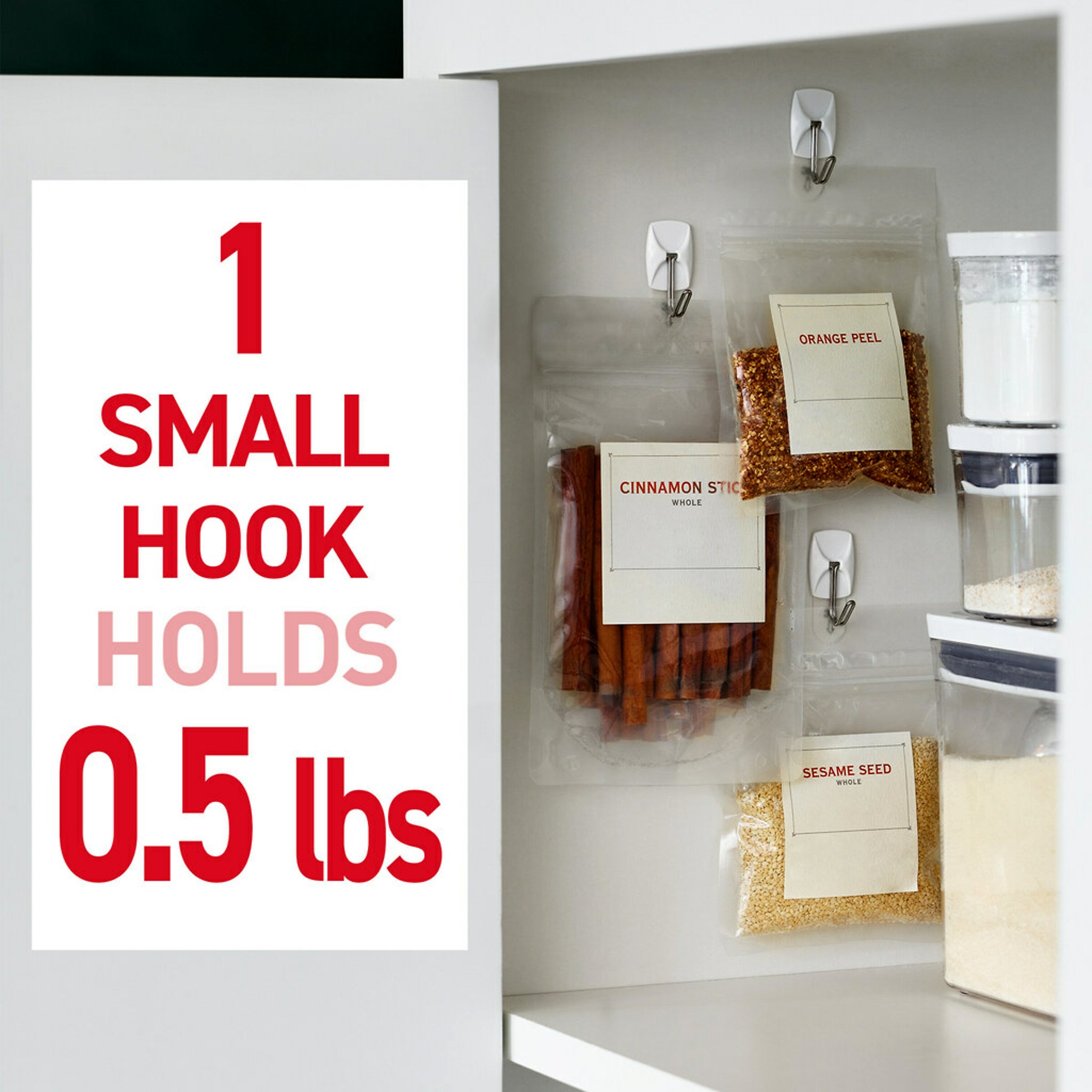 Command Small Wire Hooks, 0.5 lb., White, 22/Pack (17067-22NA)