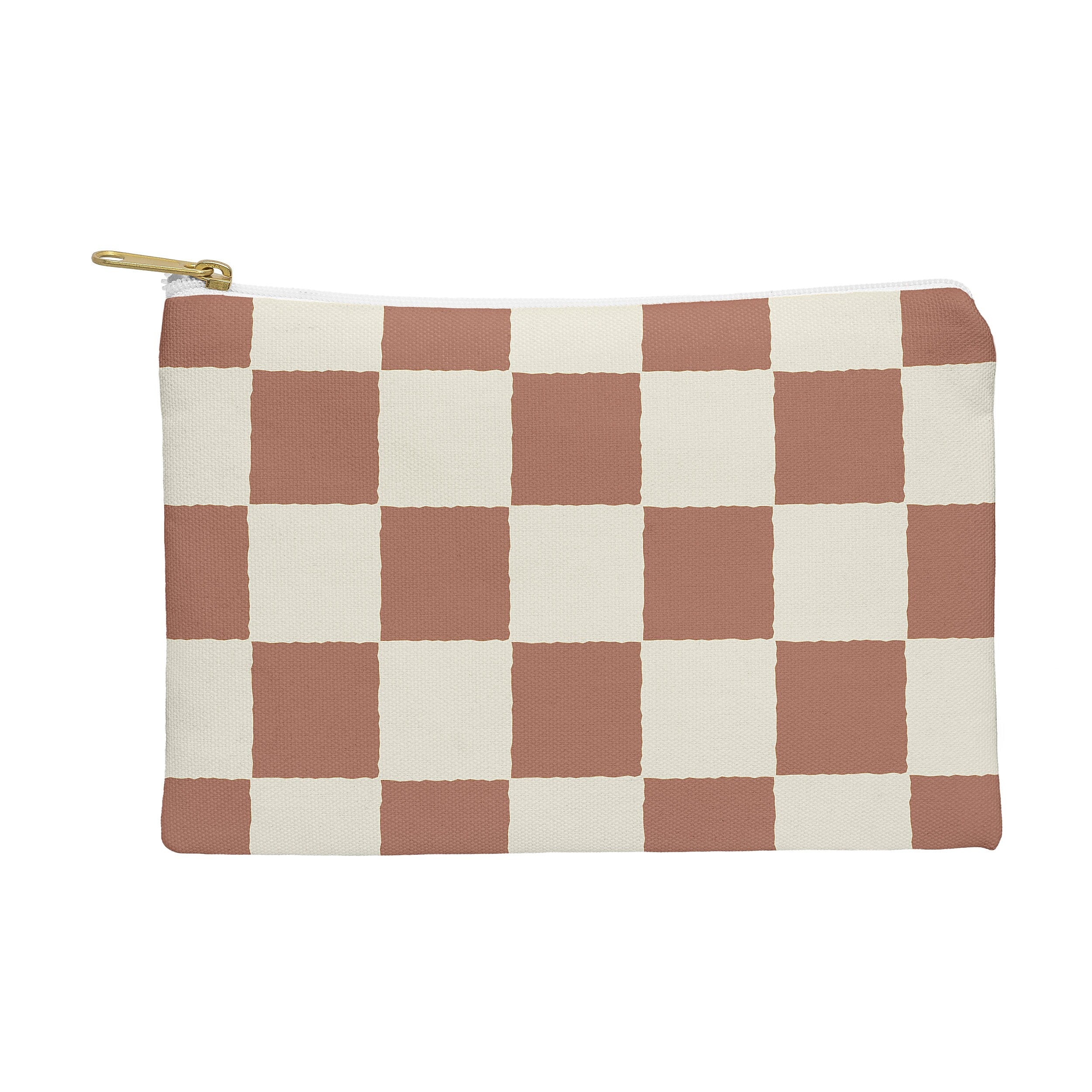DENY Designs Maya Checker 12" Polyester Travel Pouch, Water Resistant, Multicolored (88036-WPOFMD)