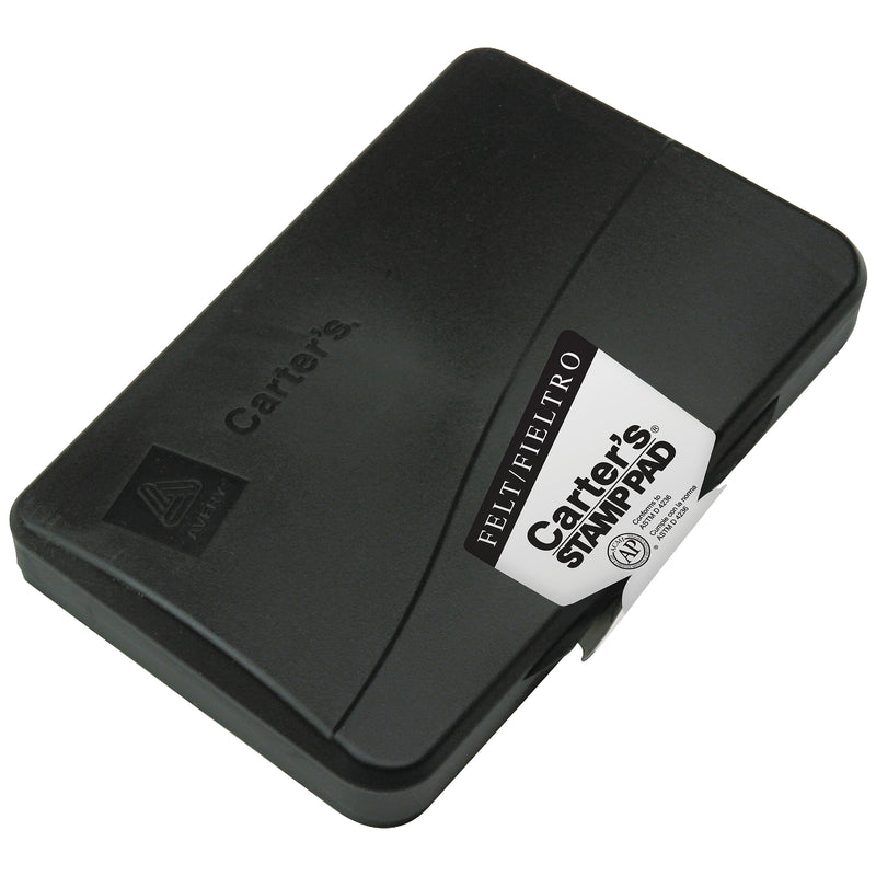 Carter's Felt Stamp Pad, 3.15" x 6.12", Black Ink (21082)