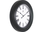 Infinity Instruments Roman Weave Wall Clock, 16"Dia. (20307BK-4545)
