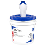 WypAll CriticalClean WetTask Fabric Cleaning Wipers, 12.5" x 12", White, 140 Sheets/Roll, 6/Carton (06411)