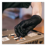 GloveWorks by AMMEX Industrial Nitrile Gloves, Powder-Free, 5 mil, X-Large, Black, 100 Gloves/Box, 10 Boxes/Carton