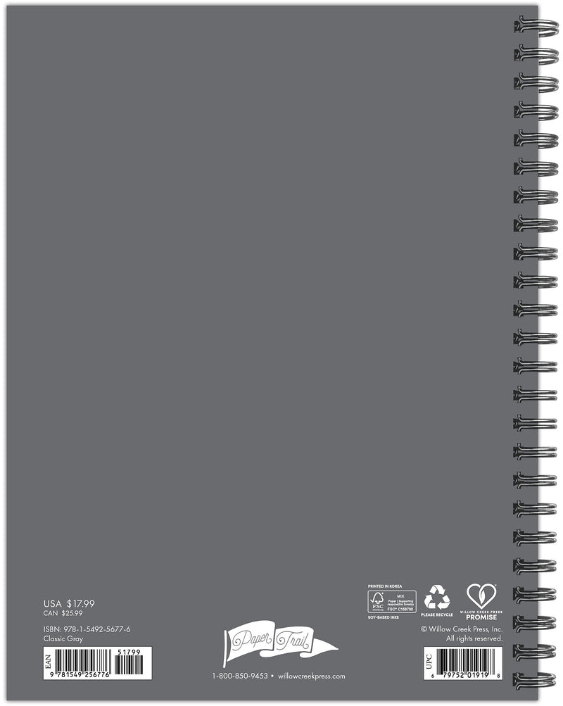2025-2026 Willow Creek 6.5" x 8.5" Academic Year Weekly & Monthly Planner, Classic Gray (56776)