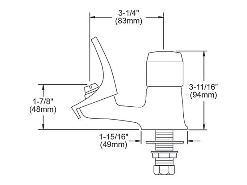 Elkay Flexi-Guard Classroom Bubbler, Chrome-Plated Brass (LK1141A)
