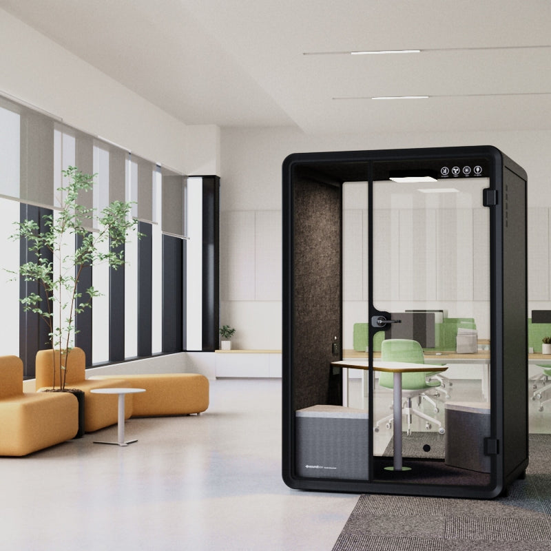 FlexiSpot WorkCube Series Sound Absorbing 2 Person Privacy Booth, Gray (P2FG-KIT)