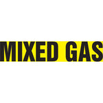 Accuform Self-Stick Pipe Marker, MIXED GAS, 1-1/2" to 2", Black/Yellow (RPK521SSB)