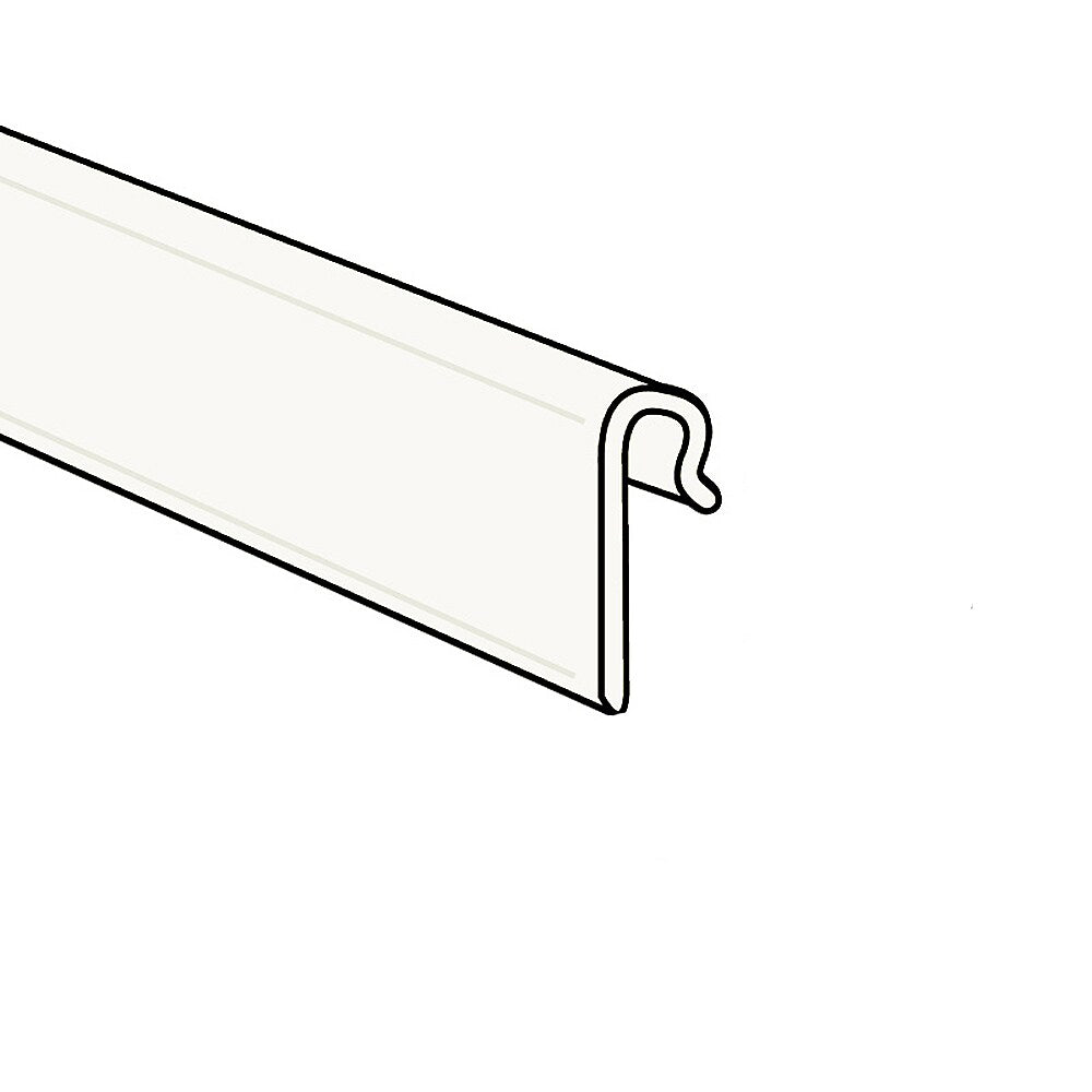 Azar Displays 1-1/2"H x 1/2"W Grid Wall Extrusion, White (600073-WHT-5PK)