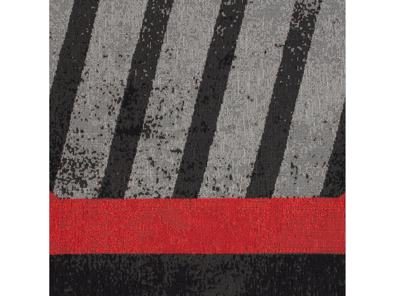 Anji Mountain Rug'd Prizm Red Carpet & Hard Floor Chair Mat, 36" x 48", Gray/Red (AMB9107)