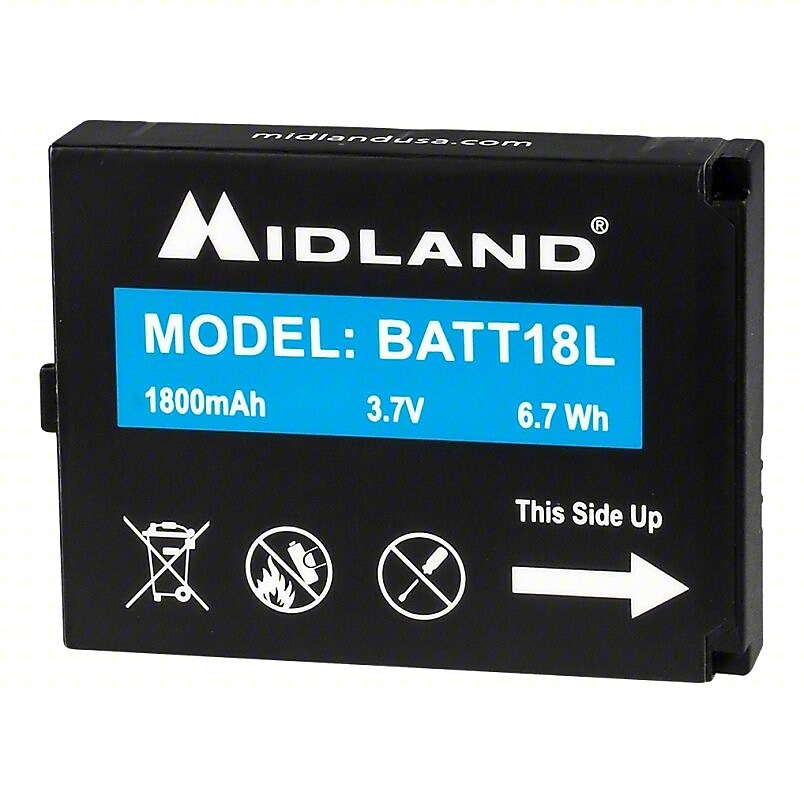 Midland BizTalk Lithium Ion Battery Pack, Black (BATT18L)