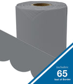 Carson-Dellosa Scalloped Bulletin Board Border, 2.25 x 65, Steel Gray (108539)