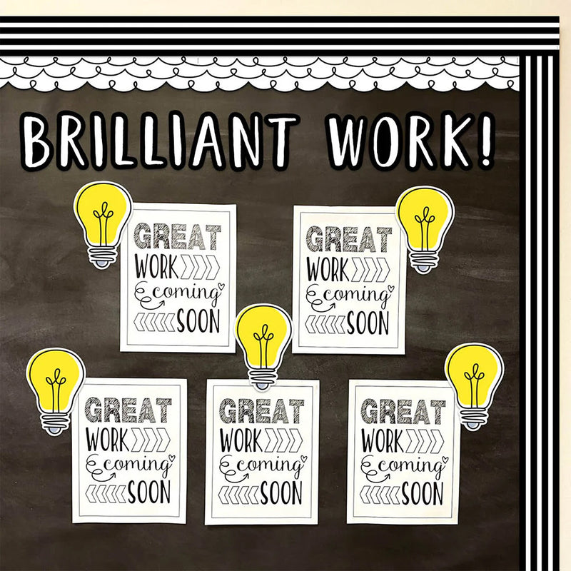 Creative Teaching Press Core Décor Doodle Lightbulb Designer Cut-Outs, 36/Pack, 3 Packs/Bundle (CTP10591-3)