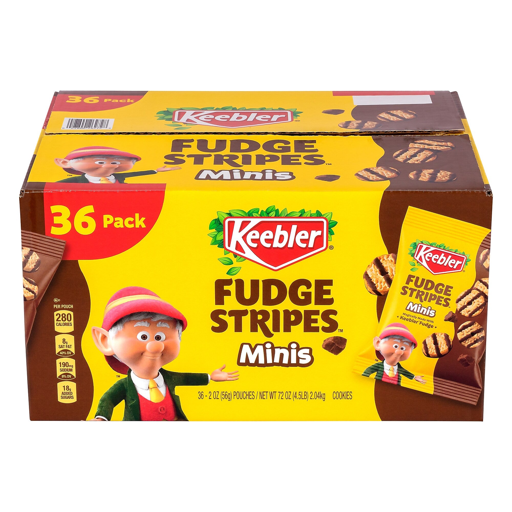 Keebler Fudge Stripes Mini Cookies, 72 oz., 36/Pack (220-02517)