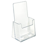 Azar Brochure Holder, 4.125" x 7.25", Vertical, Table Top, Clear, Plastic, 25/Pack (252012-25PK)
