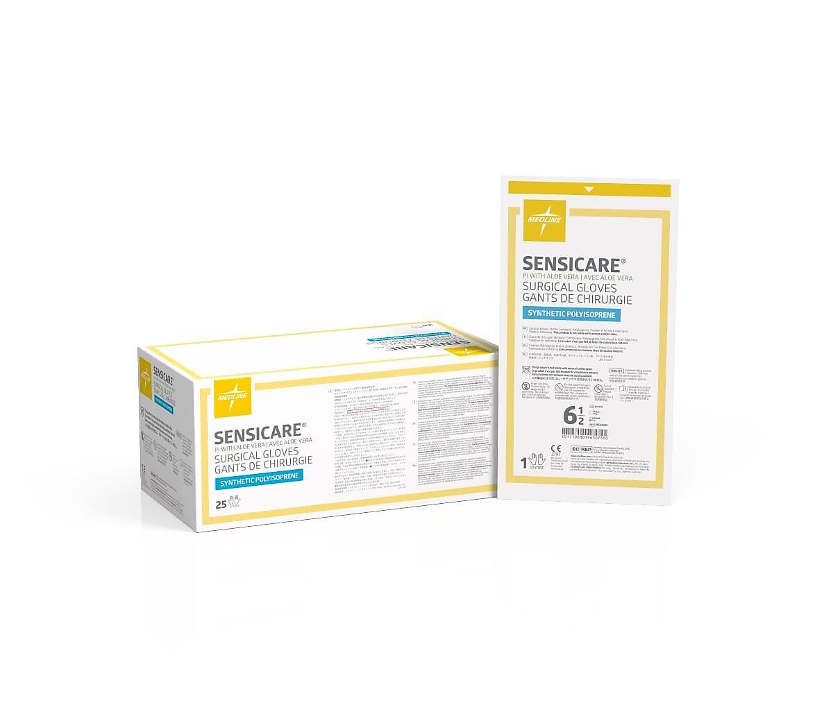 SensiCare PI with Aloe Surgical Gloves, Latex-Free, XS, White, 25/Box (MSG1065Z)