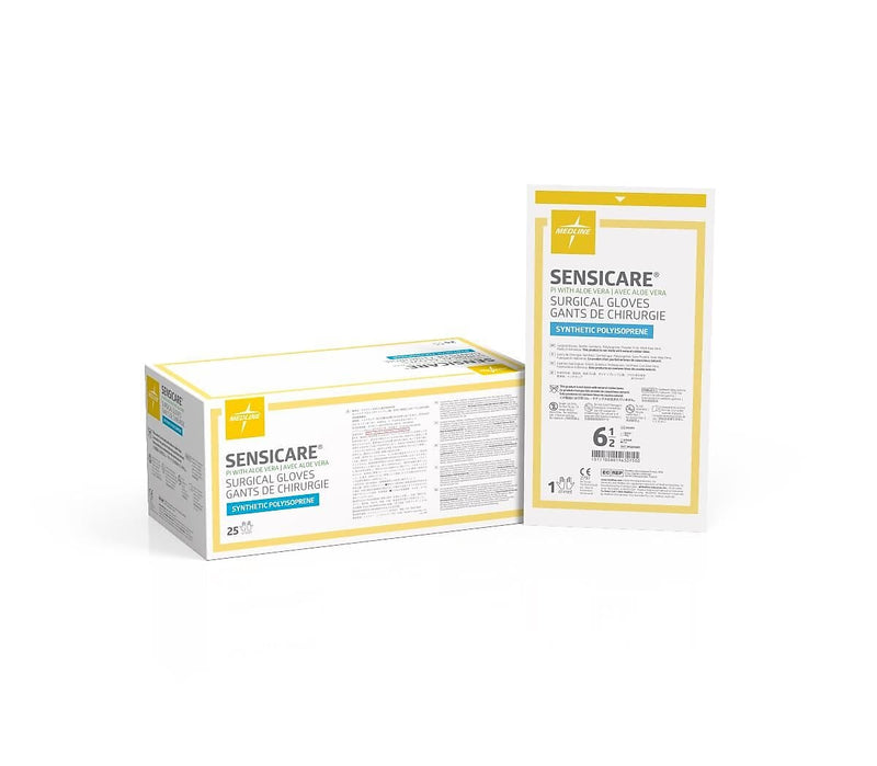 SensiCare PI with Aloe Surgical Gloves, Latex-Free, XS, White, 25/Box (MSG1065Z)