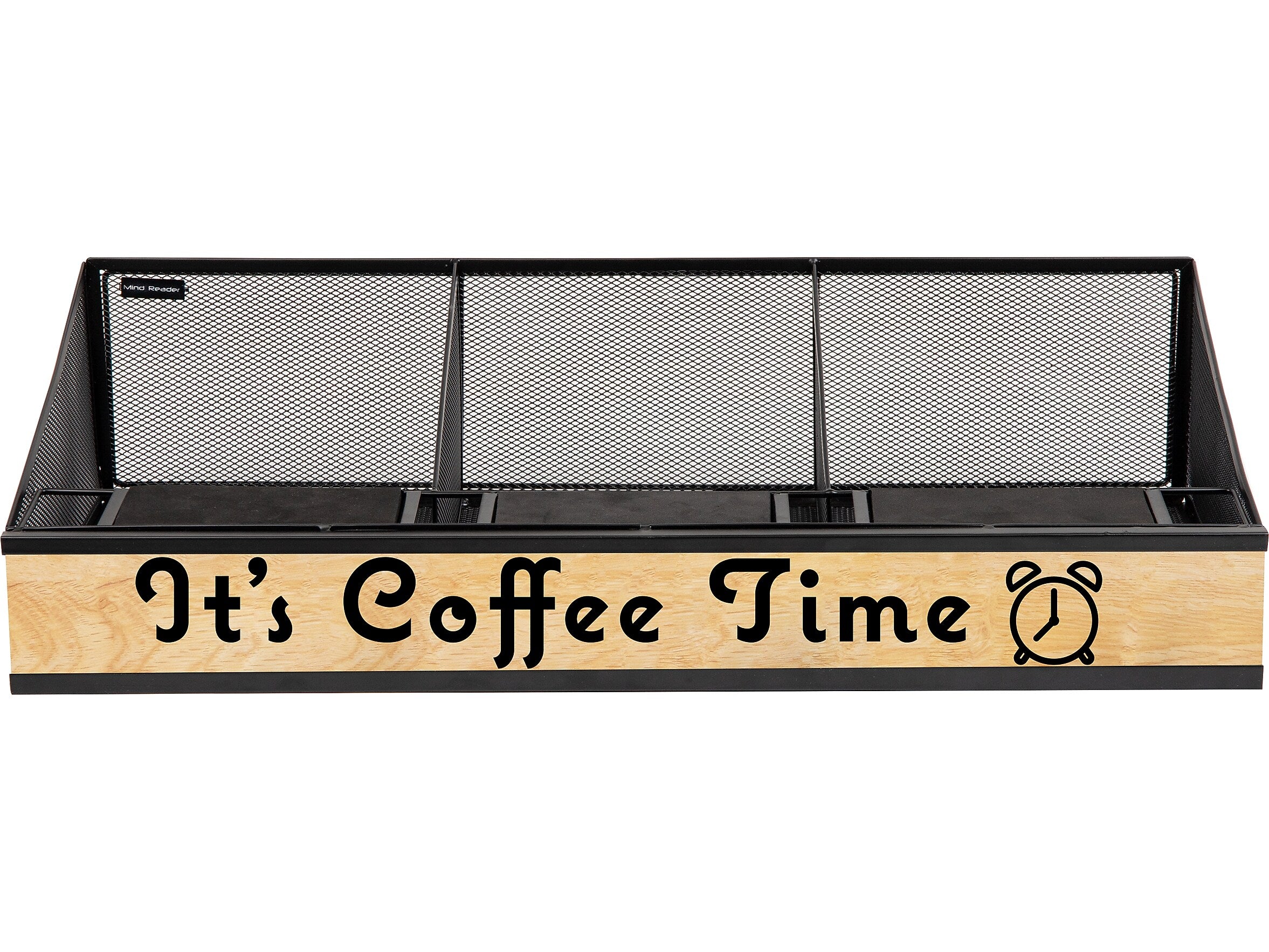 Mind Reader 3-Compartment Metal Serving Coffee Station, Black (COFFEETIME-BLK)