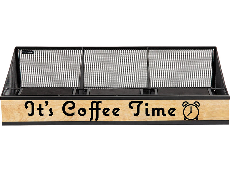 Mind Reader 3-Compartment Metal Serving Coffee Station, Black (COFFEETIME-BLK)