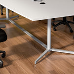 Bush Business Furniture 72"W x 36"D Boat Shaped Conference Table, White (99TBM72WHSVK)